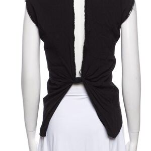 Black Open Back Helmut Lang Top